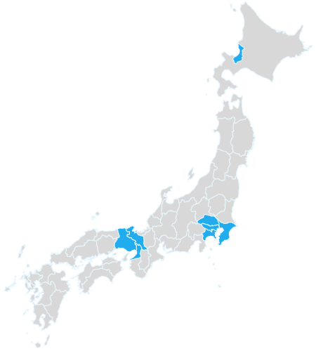 対応エリアの日本地図